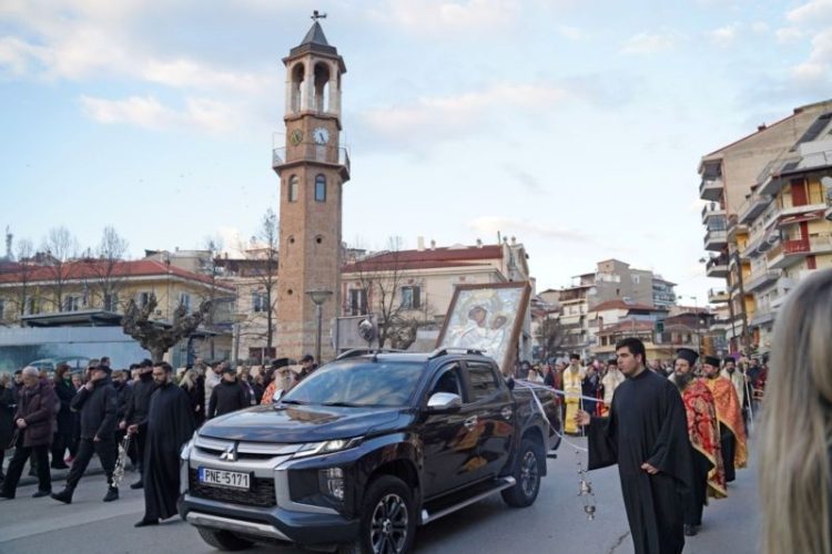 Έλευση Ιεράς Εικόνος της Παναγίας Παραμυθίας στα Γρεβενά (Φωτογραφίες)