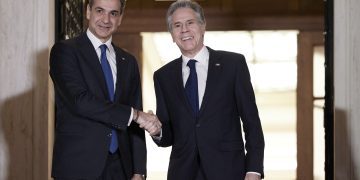 Συνάντηση του Πρωθυπουργού Κυριάκου Μητσοτάκη με τον Υπουργό Εξωτερικών των Ηνωμένων Πολιτειών Antony Blinken