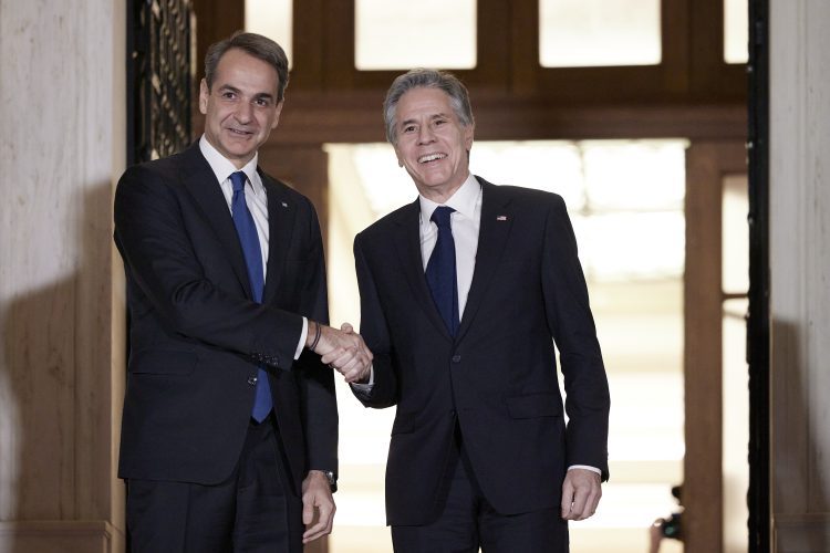 Συνάντηση του Πρωθυπουργού Κυριάκου Μητσοτάκη με τον Υπουργό Εξωτερικών των Ηνωμένων Πολιτειών Antony Blinken