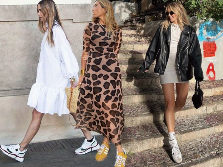 Φόρεμα με sneakers: O συνδυασμός που λύνει όλα τα στιλιστικά προβλήματα
