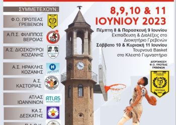 5o Τουρνουά καλαθοσφαίρισης διοργανώνει ο Φ.Ο. Πρωτέας Γρεβενών