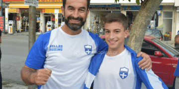 Θέρμη Υποδοχή του Γρεβενιώτη πυγμάχου και μέλος της Εθνικής Ομάδας Πυγμαχίας Παίδων Αχιλλέα Τσεπίδη στα Γρεβενά