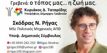 Ρήγας Ν. Σκόδρας -Υποψήφιος δημοτικός σύμβουλος Γρεβενών με τον συνδυασμό του Κυριάκου Ταταρίδη