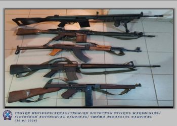 Μεγάλες ποσότητες πολεμικού υλικού βρέθηκαν από αστυνομικούς του Τμήματος Ασφάλειας Φλώρινας, σε οικία στην πόλη της Φλώρινας