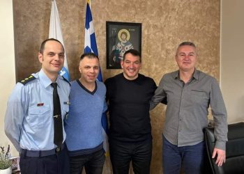 Επίσκεψη του χρυσού ολυμπιονίκη αθλητή της άρσης βαρών, κ. Πύρρου Δήμα στον Γενικό Περιφερειακό Αστυνομικό Διευθυντή Δυτικής Μακεδονίας, κ. ΣΠΑΝΟΥΔΗ Κωνσταντίνο