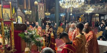 Η Α’ Στάση των Χαιρετισμών στον Μητροπολιτικό Ναό Ευαγγελισμού της Θεοτόκου στα Γρεβενά