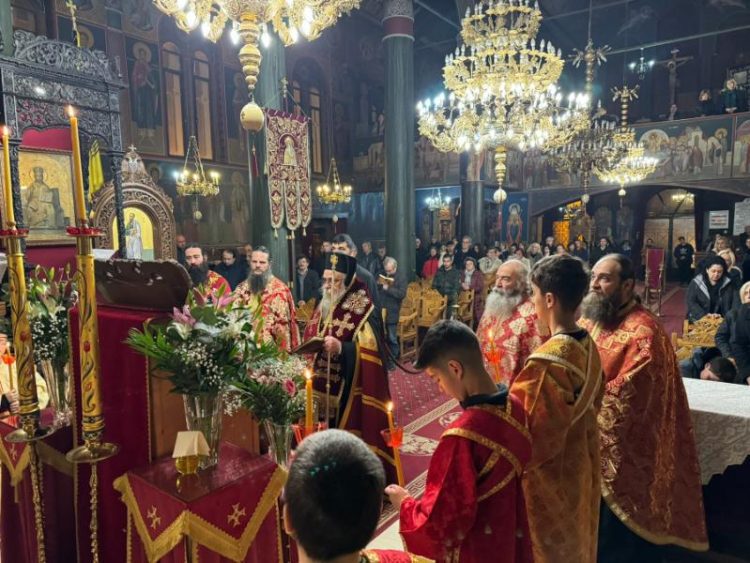 Η Α’ Στάση των Χαιρετισμών στον Μητροπολιτικό Ναό Ευαγγελισμού της Θεοτόκου στα Γρεβενά