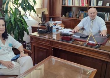 Ο Κυριάκος Ταταρίδης υποδέχθηκε στο Δημαρχείο Γρεβενών την Άννα Διαμαντοπούλου