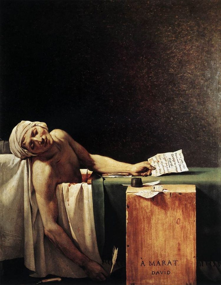 Jacques- Louis David : Ο θάνατος του Μαρά (1793)