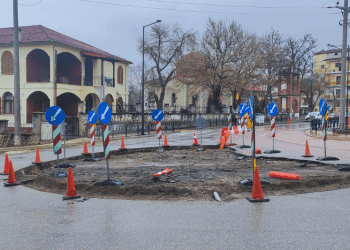 Ξεκίνησε η κατασκευή του κυκλικού κόμβου επί της οδού 13ης Οκτωβρίου
