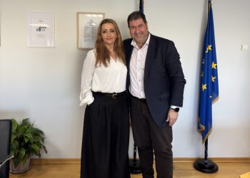 Συνάντηση του Βουλευτή Γρεβενών Αθανάσιου Σταυρόπουλου με τη Γενική Γραμματέα του Υπουργείου Εθνικής Οικονομίας και Οικονομικών, Αικατερίνη Οικονόμου