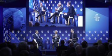 Τοποθετήσεις του Πρωθυπουργού Κυριάκου Μητσοτάκη κατά τη συζήτησή του με τον Πρόεδρο του Ευρωπαϊκού Συμβουλίου António Costa, στο πλαίσιο του Οικονομικού Φόρουμ των Δελφών