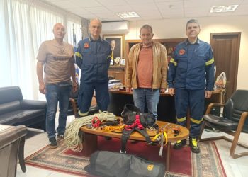Δωρεά εξοπλισμού τεχνικής διάσωσης από την Περιφερειακή Ενότητα Γρεβενών προς την Πυροσβεστική Υπηρεσία Γρεβενών.