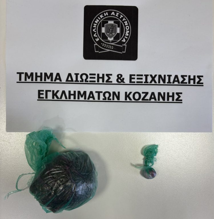 Συνελήφθη 33χρονος ημεδαπός για κατοχή ναρκωτικών ουσιών, στην πόλη της Κοζάνης